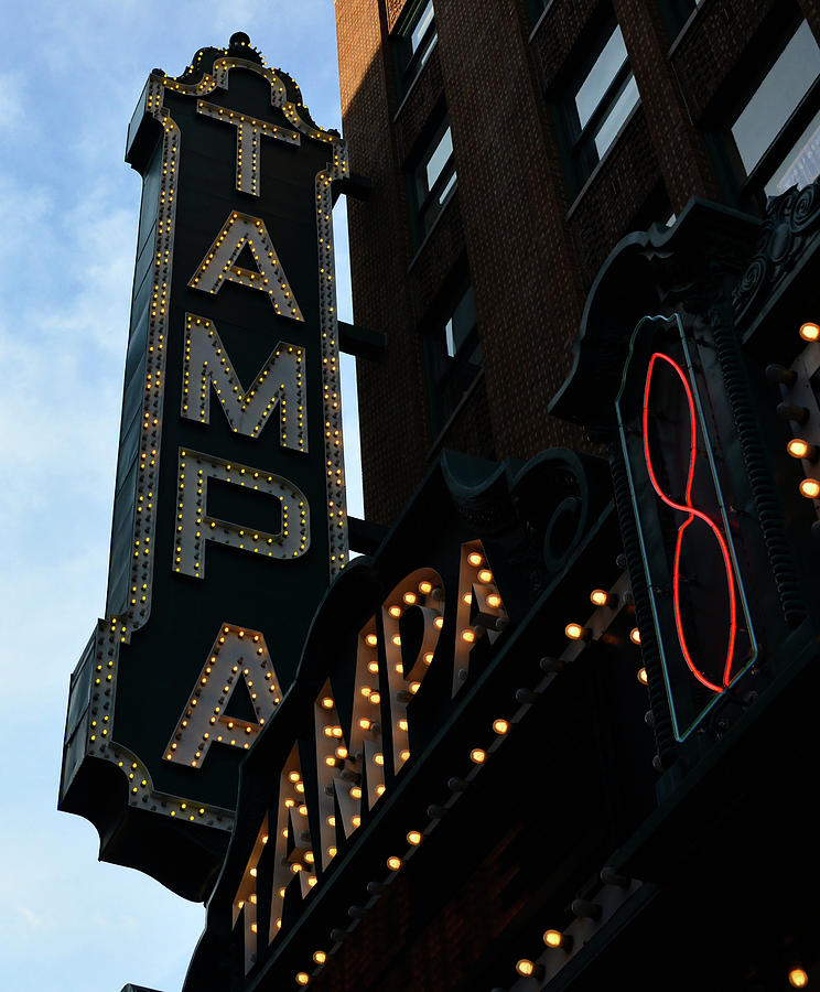 Tampa Theatre sign Photograph by David Lee Thompson