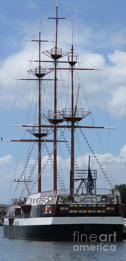 Tampa Three Masted Schooner Photograph by Randall Weidner