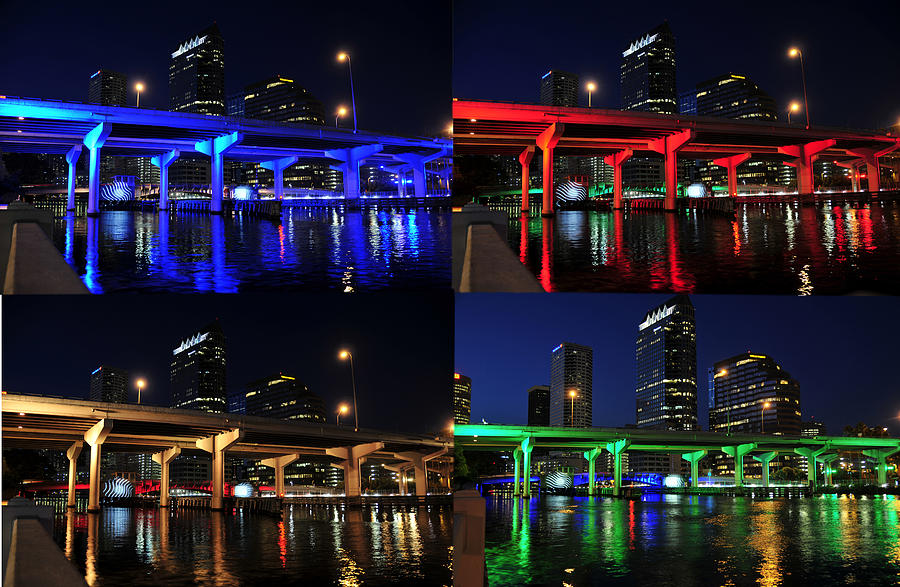 Tampas colorful bridges Photograph by David Lee Thompson
