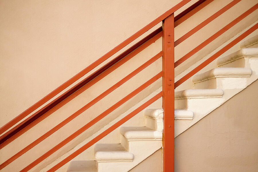 Staircase Photograph - Tan Stairs Venice Beach California by David Smith