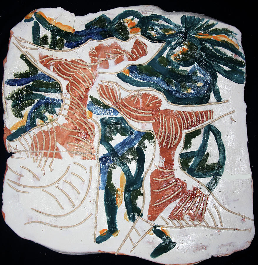 Tandem Dance 2 Ceramic Art by Gloria Ssali