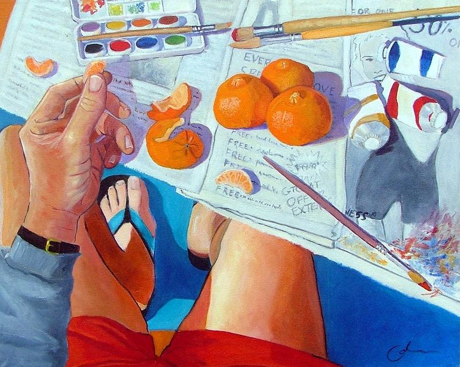 Fruit Painting - Tangerine Break by Gary Coleman