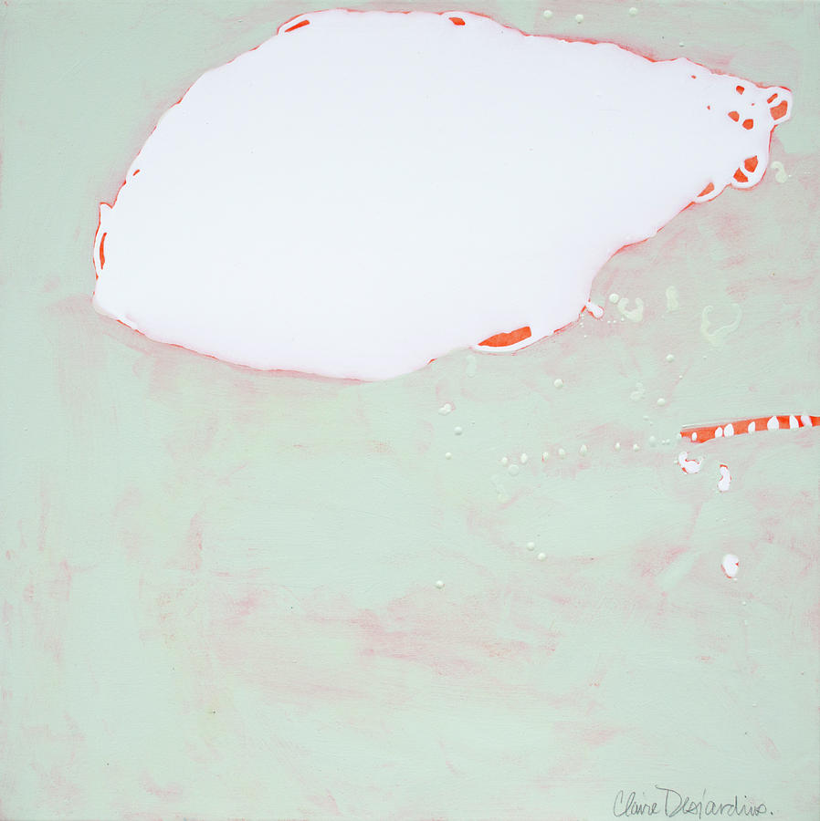 Tangerine Creamsicle Cloud 1 Painting by Claire Desjardins