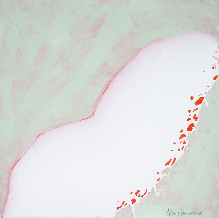 Tangerine Creamsicle Cloud 2 Painting by Claire Desjardins