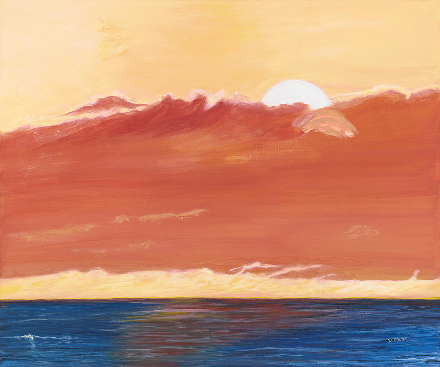 Tangerine Sky Painting by Donna Mann - Pixels