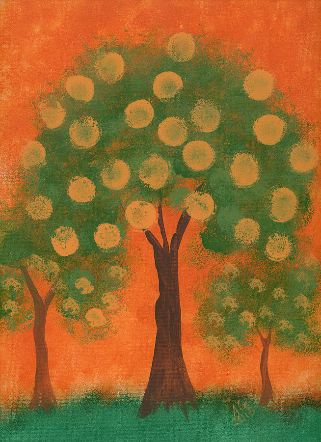 Abstract Painting - Tangerine Trees and Marmalade Skies by Alexis Grone