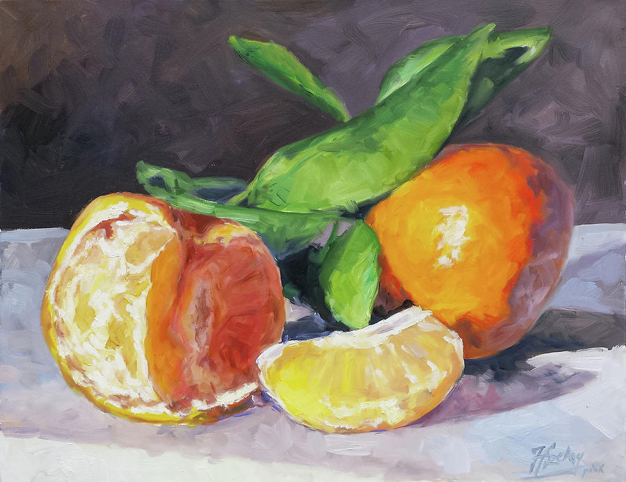 Tangerines Painting by Irek Szelag