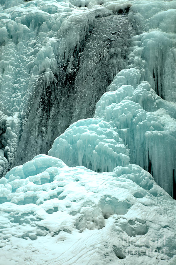 Tangle Falls Frozen Blue Cascades Photograph by Adam Jewell