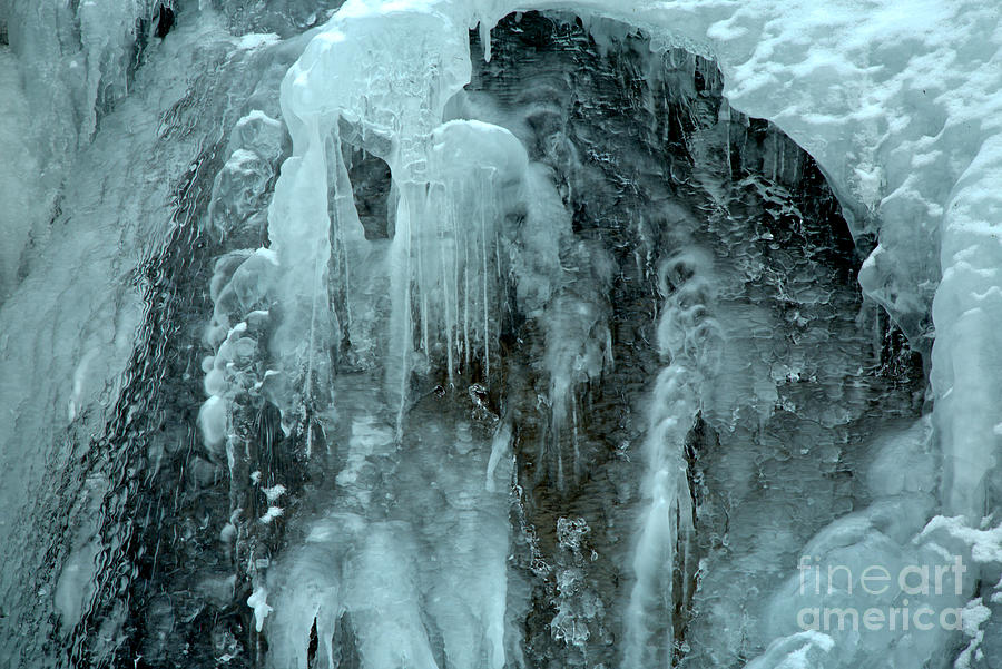 Tangle Falls Frozen Cascade Photograph by Adam Jewell
