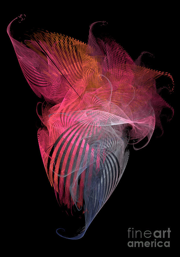 Abstract Digital Art - Tangle of Silk Scarves by Ann Garrett