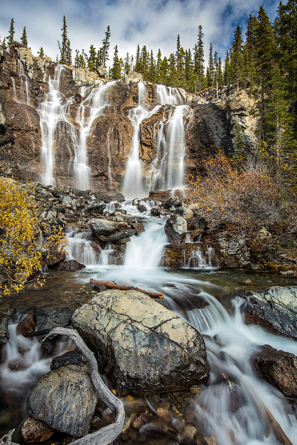 Tangle waterfall on the Icefield Parkway Photograph by Pierre Leclerc Photography