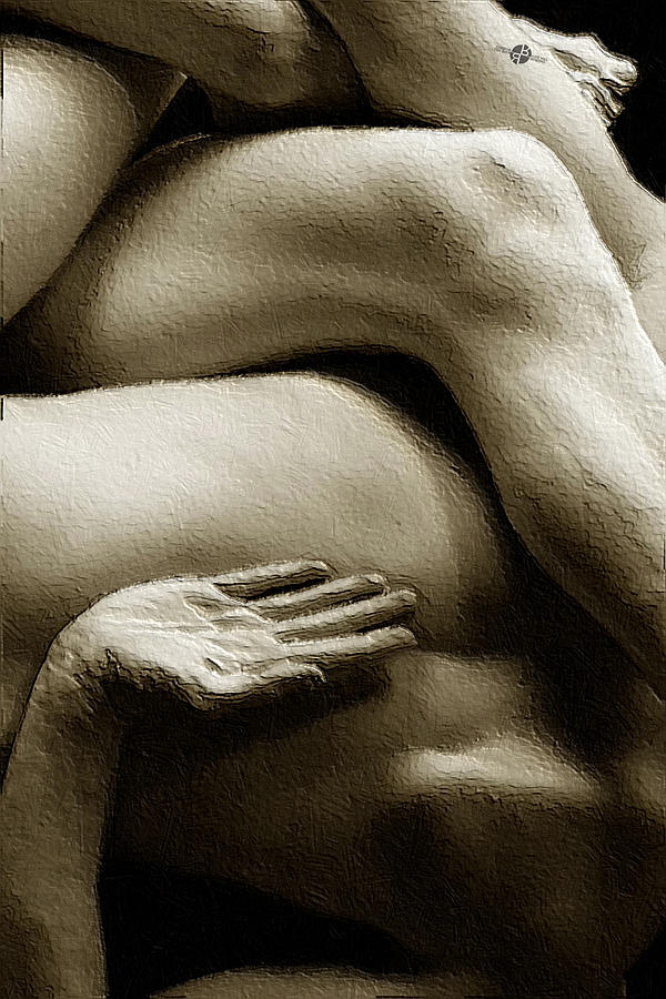 Nude Painting - Tangled Bodies Intimate Anonymity 1 by Tony Rubino