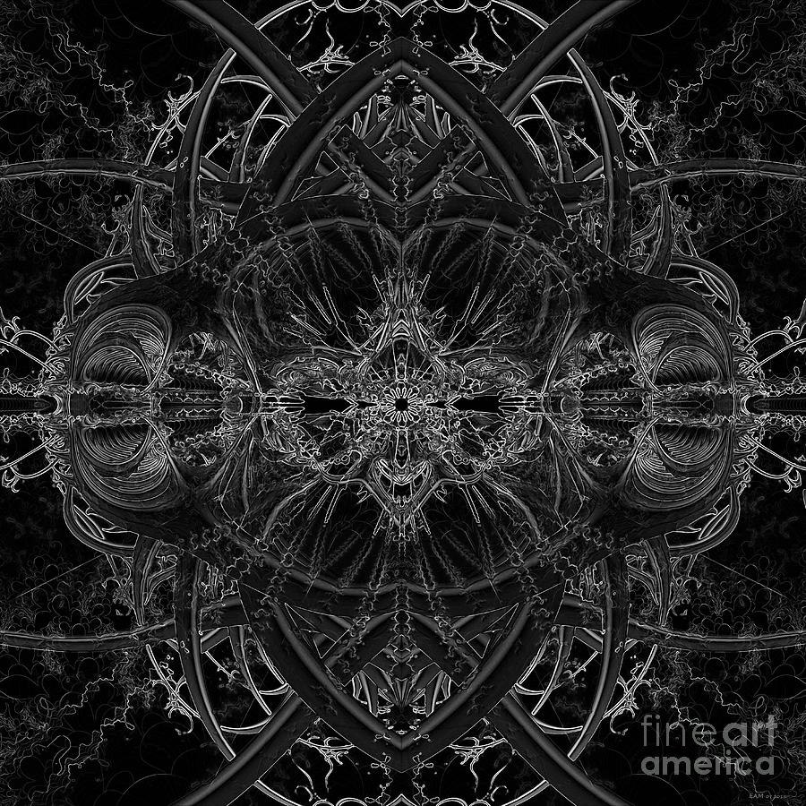 Tangled Celtic Knots / black and white Digital Art by Elizabeth McTaggart