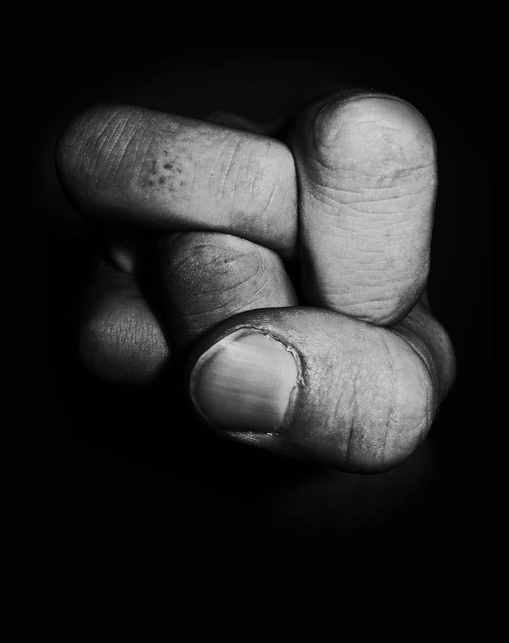 Black And White Photograph - Tangled fist by Nicklas Gustafsson