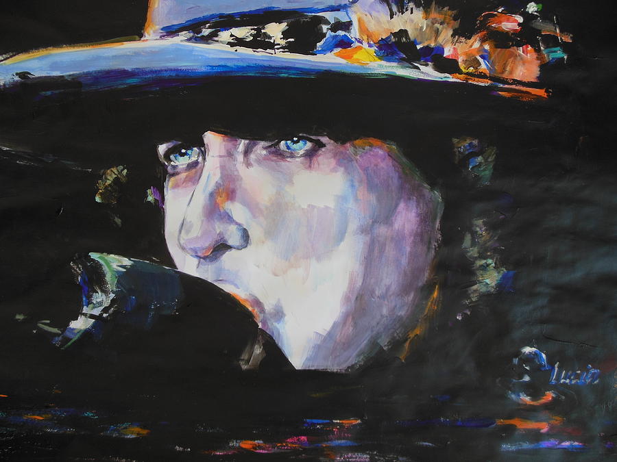 Bob Dylan Painting - Tangled in Blue by Lucia Hoogervorst