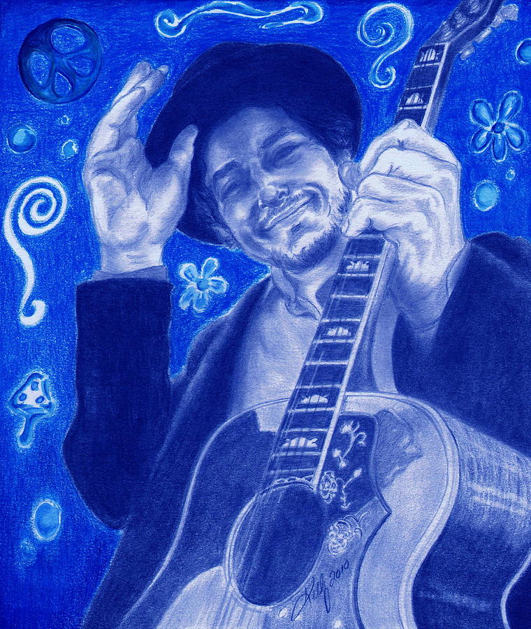 Tangled up in Blue Drawing by Kathleen Kelly Thompson