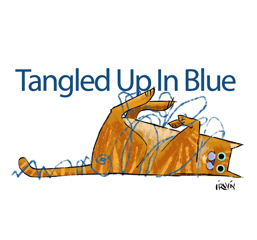 Cat Digital Art - Tangled Up In Blue by Trevor Irvin