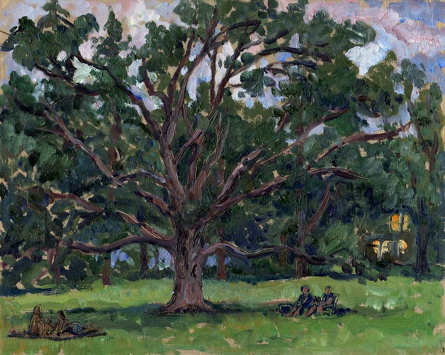 Tanglewood Nocturne / The Old Tree at Dusk Painting by Thor Wickstrom