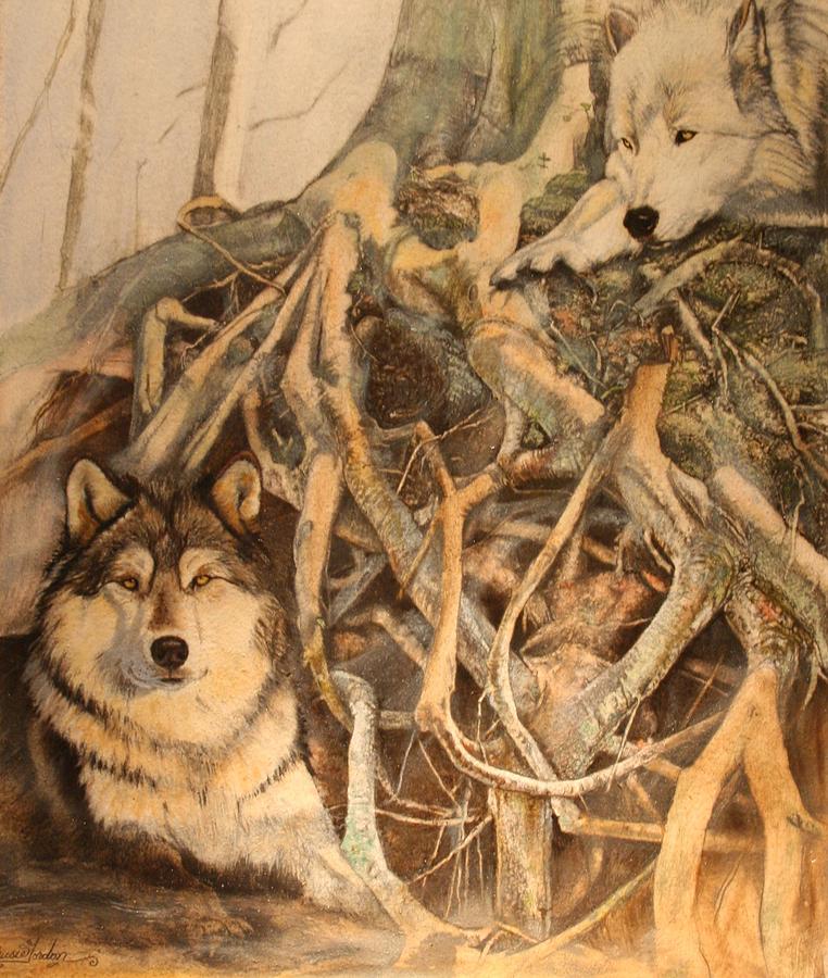 Wolves Painting - Tanglewood Wolves by Susie Gordon