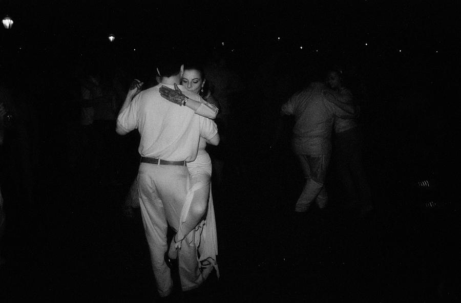 Black And White Photograph - Tango Central Park Two Couples by Dave Beckerman