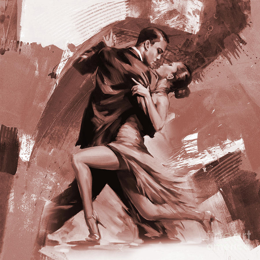 Tango Couple Dance 0054 Painting by Gull G