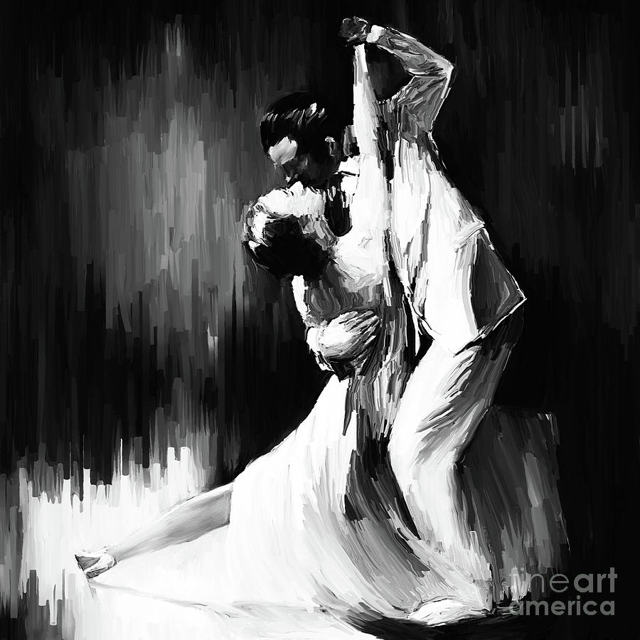 Edgar Degas Painting - Tango Couple Dance 04 by Gull G
