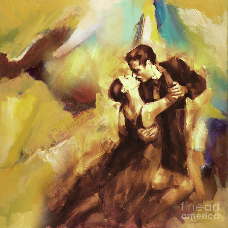 Tango Couple Dance 07 Painting by Gull G