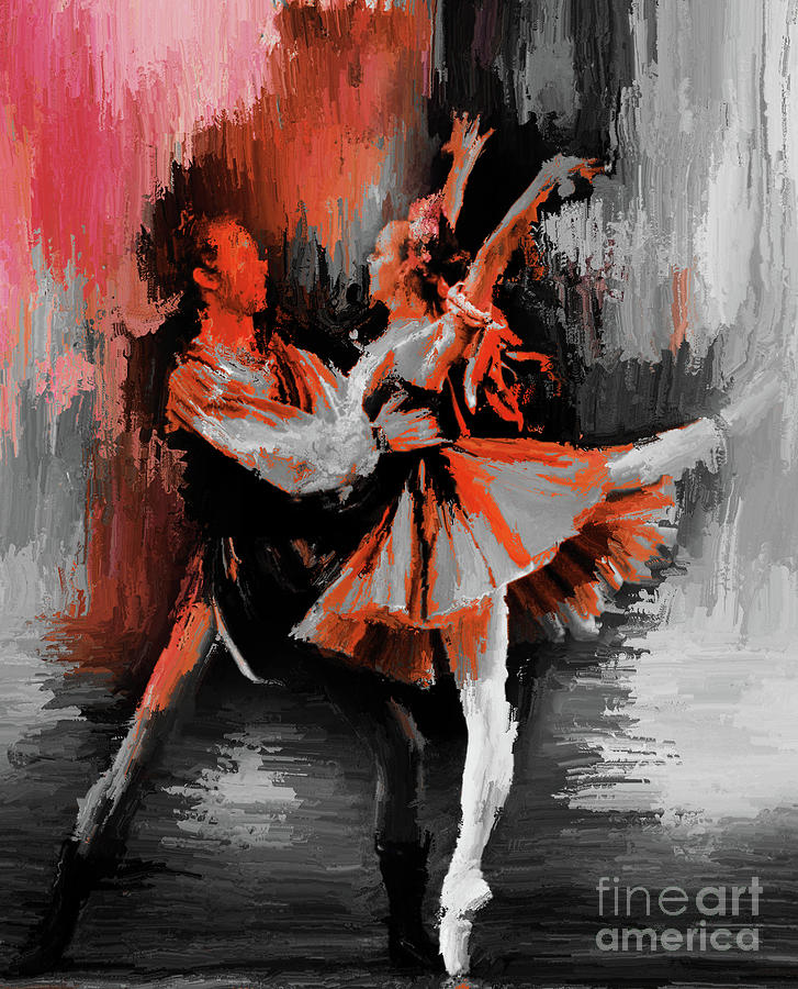 Tango Couple dance BQ843 Painting by Gull G