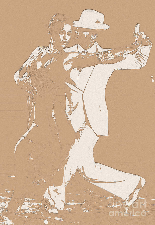 Tango Couple dancer 02 Painting by Gull G