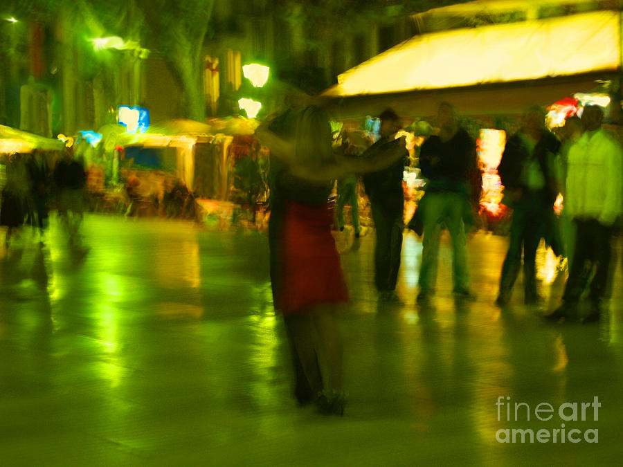 Tango dance in rain Mixed Media by Haleh Mahbod
