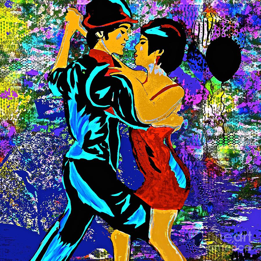 Tango  Dance the Tango With Me My Love Painting by Saundra Myles