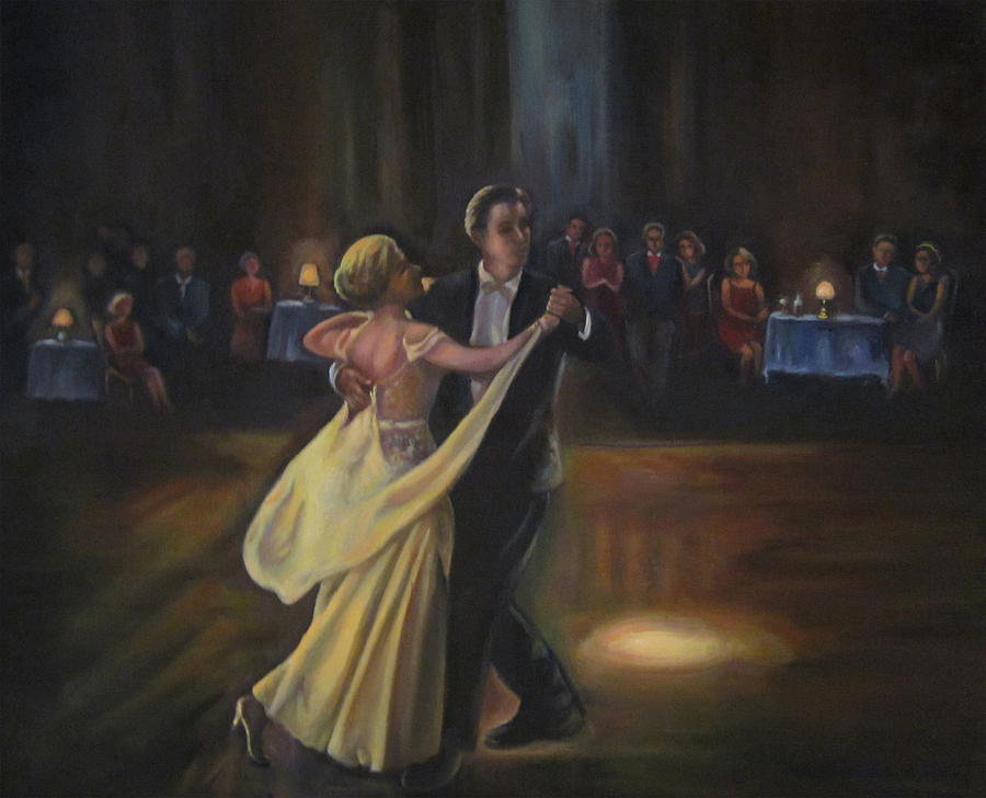 Impressionism Painting - Tango Dancers by Farideh Haghshenas