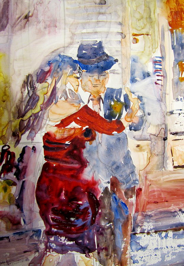 Tango in Buenos Aires  Painting by Carole Johnson