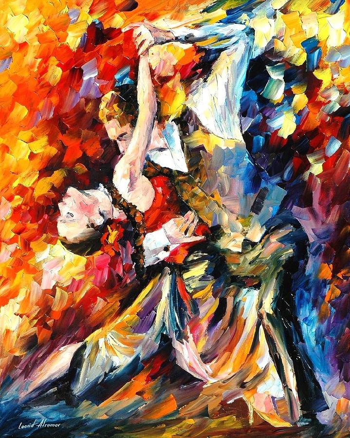 Tango In Paris - Palette Knife Oil Painting On Canvas By Leonid Afremov ...