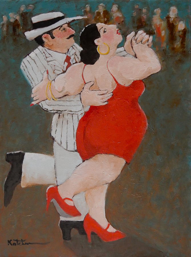 Tango Mi Amor Painting by Carole Katchen