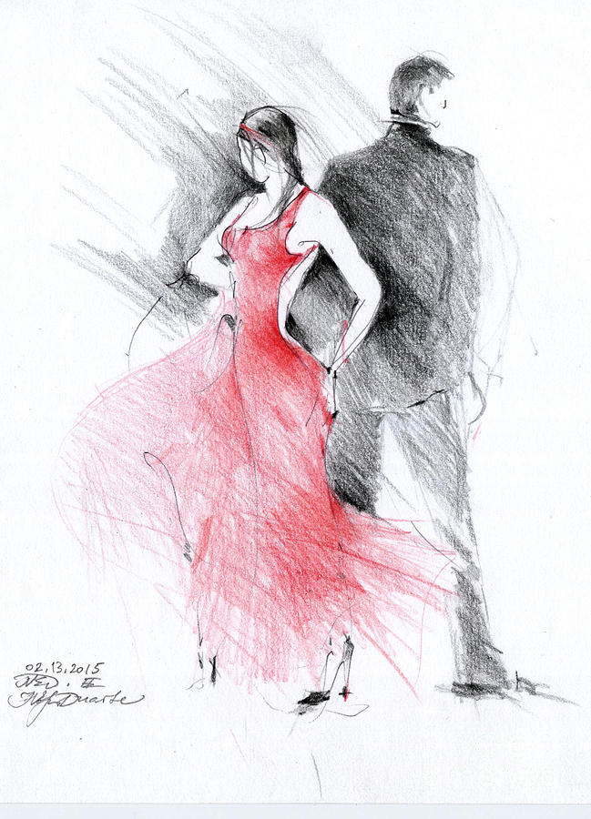 Tango Drawing by Natalia Eremeyeva Duarte Pixels