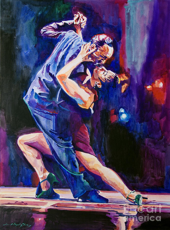 Music Painting - Tango Romantico by David Lloyd Glover