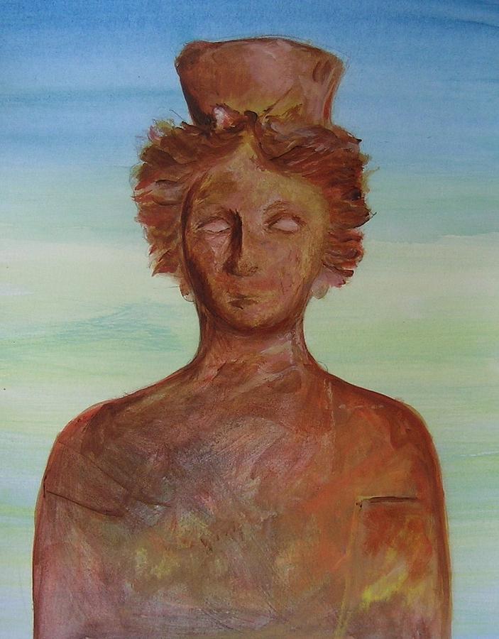 Tanit Mythical Godess Of Ibiza  Painting by Lizzy Forrester