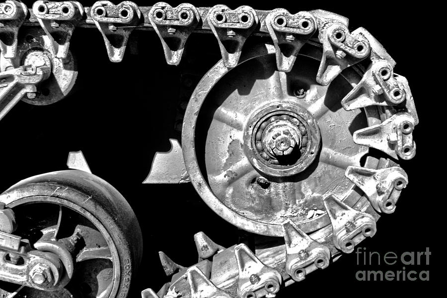 Black And White Photograph - Tank Tread by Tom Gari Gallery-Three-Photography