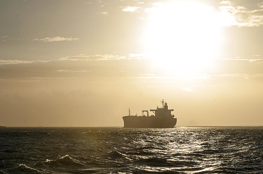 Tanker in Sun Photograph by Brian Kinney