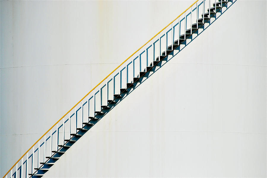Fuel Tanks Stairs Photograph by Andrew Wohl