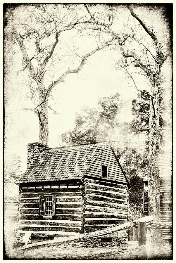 Tannenbaum Historic Cabin BW Photograph by Dan Carmichael