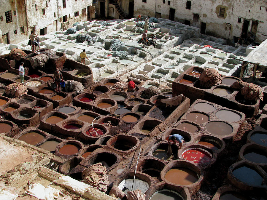 Tanneries at Fez Morocco Photograph by Erik Falkensteen