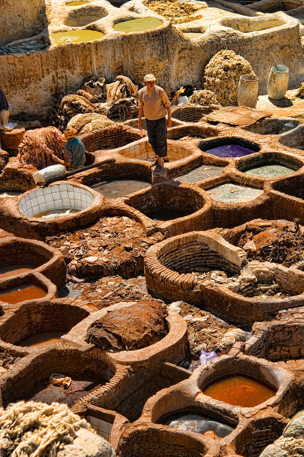 City Photograph - Tanneries of Ancient Fes Morroco by David Smith