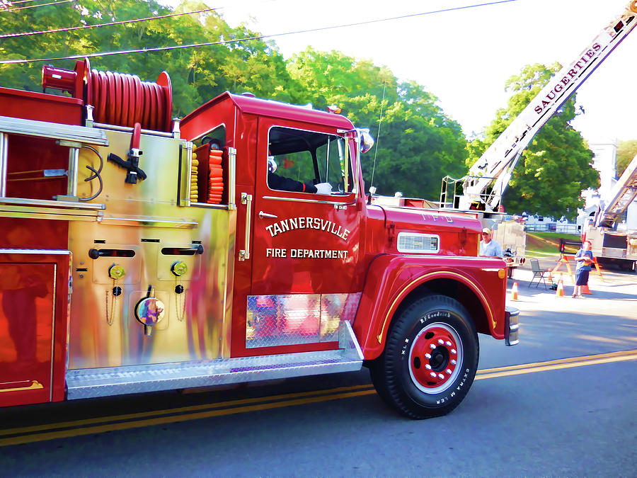 Tannersville Fire Department 13 Painting by Jeelan Clark
