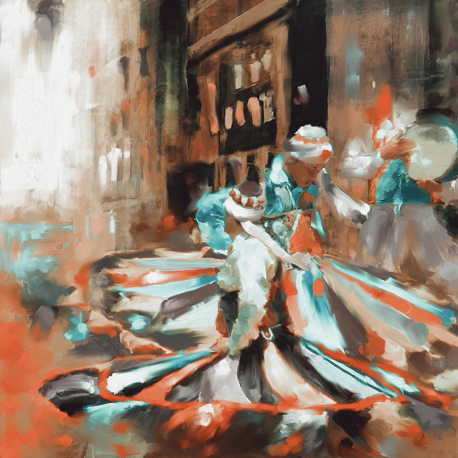 Tanoura Dance 449 III Painting by Mawra Tahreem