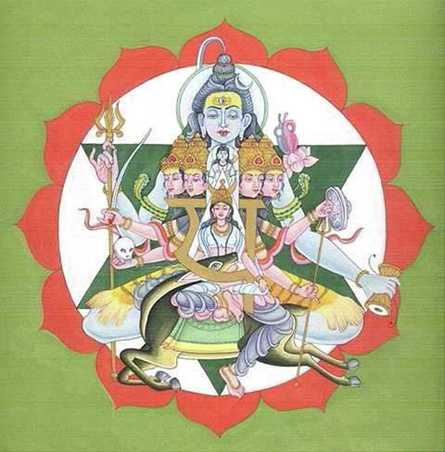 Tantrik diagram of Lord Shiva, Mantra yantra ,Indian Miniature ...