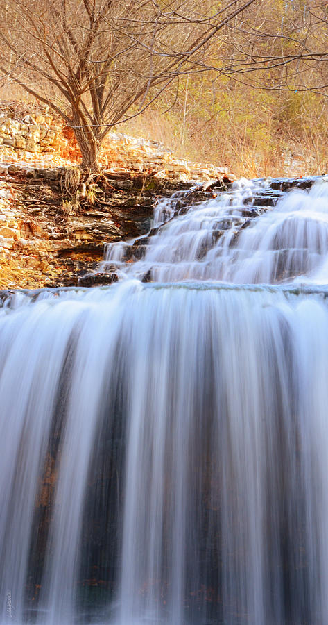 Waterfalls In Arkansas Painting - Tanyard Creek Waterfall Arkansas by Lourry Legarde