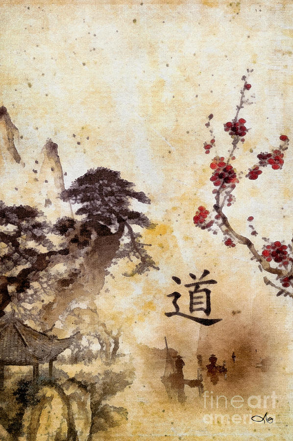 Mountain Painting - Tao Te Ching by Mo T