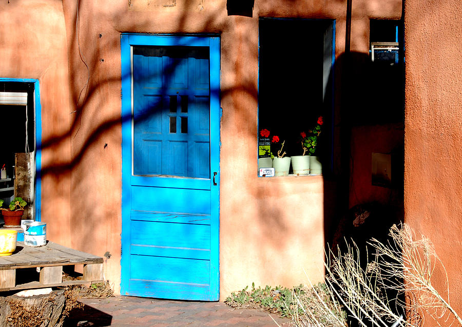 Taos Blue Door Photograph by Kathleen Stephens